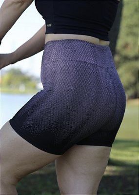 Shorts Curto Degradê Rosa e Preto - Power Confort