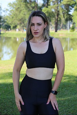 Conjunto Preto - Aveludado de Compressão