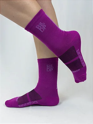 Meia Runner de Poliamida Rosa Fúcsia