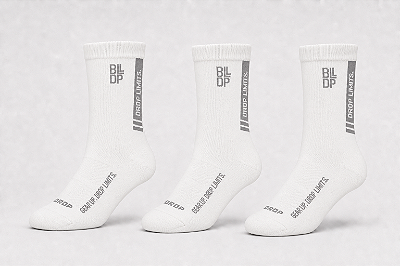 Kit 3 Meias Runner de Poliamida - Branco (Cano Longo)