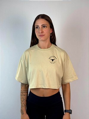 Cropped Oversized Areia Circular