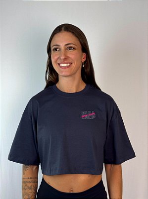 Cropped Oversized  Azul Drop Limits
