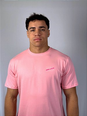 Camiseta Algodão Rosa Drop Limits