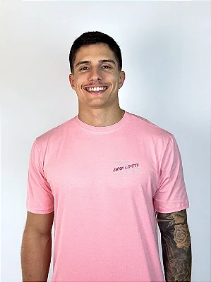 Camiseta Algodão Rosa Drop Limits