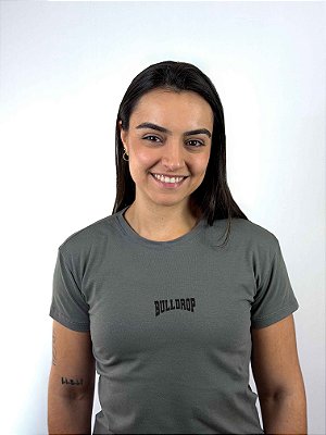 Baby Look Algodão Graphite Gray
