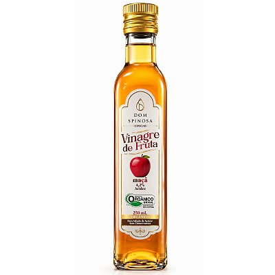 Vinagre de Maçã Orgânico Sem Conservantes 250ml Vidro Dom Spinosa