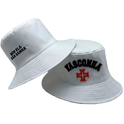 Chapéu Bucket Hat Branco Vasconha