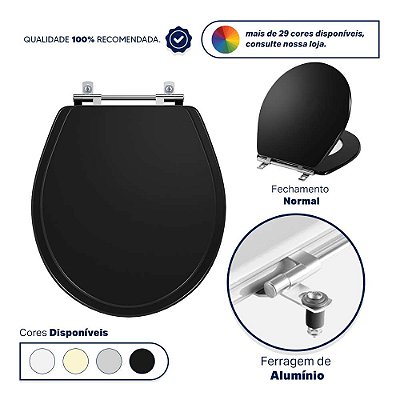 Assento Sanitário Carina Preto para Ideal Standard