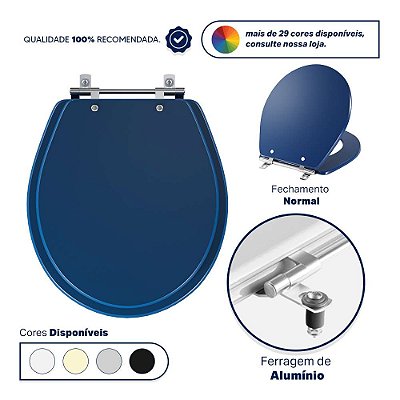 Assento Sanitário Ravena Azul para vaso Deca
