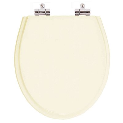 Assento Sanitário Poliester Soft Close Ritz Creme (Bege Claro) para vaso Deca