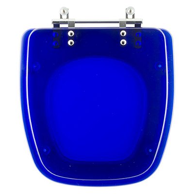 Assento Sanitário Poliester Fit Azul Translucido para vaso Celite