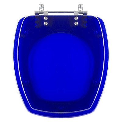 Assento Sanitário Poliester Thema Azul Translucido para vaso Incepa