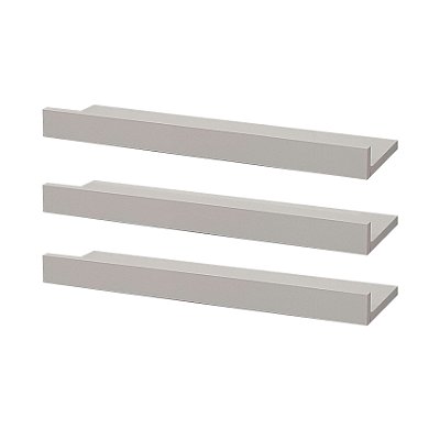 Kit 3 Prateleiras Porta Quadros 80 x 15cm Branca Suporte Invisível