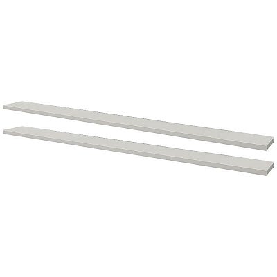 Kit 2 Prateleiras 100 x 20cm Branca Suporte Invisível