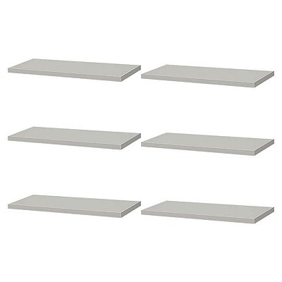 Kit 6 Prateleiras 30 x 15cm Branca Suporte Invisível