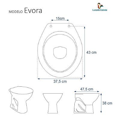 Assento Sanitário Laqueado Evora Branco - Luzarte