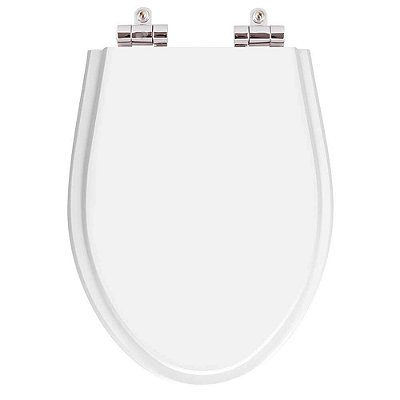 Assento Sanitário Poliester Soft Close Victoria Branco para vaso American Standard