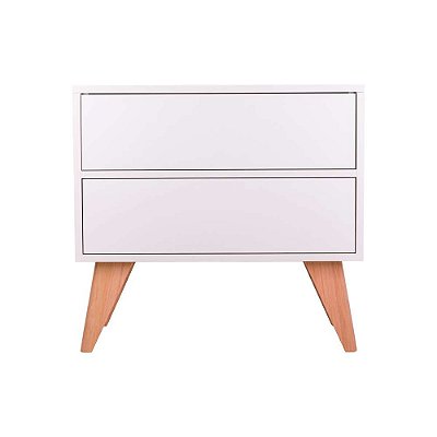 Mesa de Cabeceira Bréscia Branco  60 x 40cm