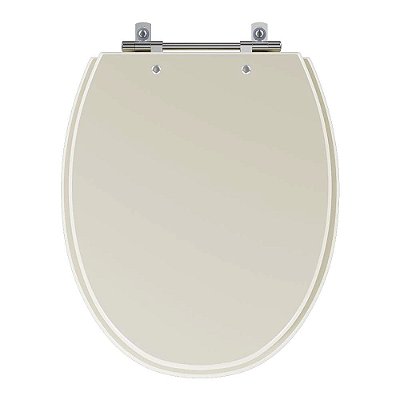 Assento Sanitário Poliester Spot Creme (Bege Claro) para vaso Deca
