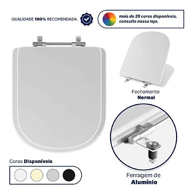 Tampa de vaso Donna Branco para bacia Santamarina 6lpf