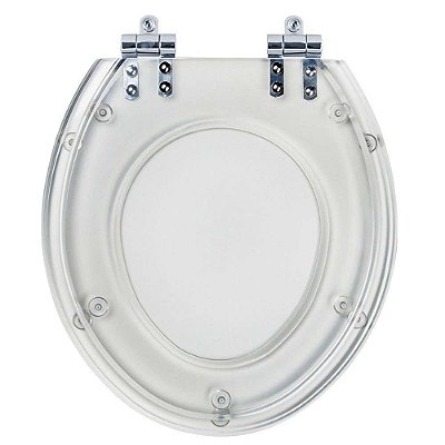 Tampa De Vaso Com Amortecedor Acrilico Oval Transparente