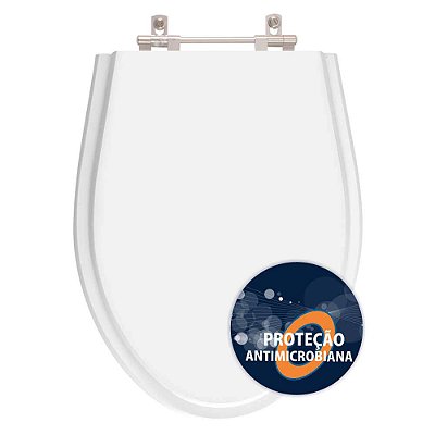 Assento Sanitário Poliester Antimicrobiano Victoria Branco para vaso American Standard