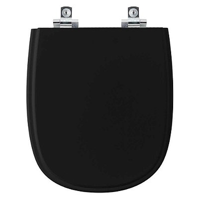 Assento Sanitário Soft Close Dona Beja Preto para vaso Santa Clara