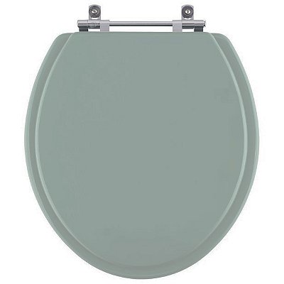 Assento Sanitario Poliéster Convencional Oval Verde Malva para vaso Deca