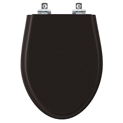 Assento Sanitário Soft Close Alpinia Preto para vaso Fiori