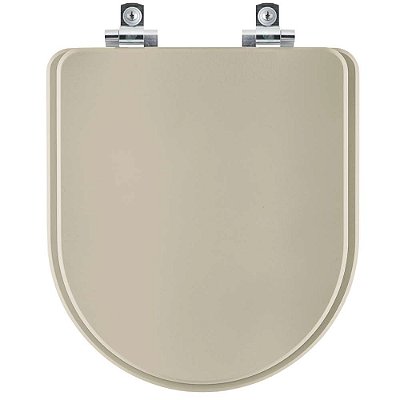Assento Sanitário Soft Close Carrara Bege Saara para vaso Deca