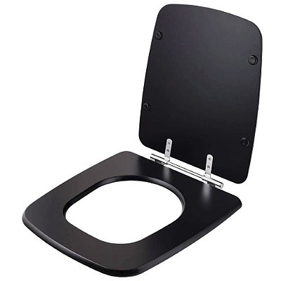 Tampa De Vaso Sanitario Poliester Boss Matte Black Preto Fosco Para Vaso Incepa