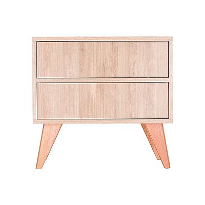 Mesa de Cabeceira Retrô com Portas Bréscia Carvalho