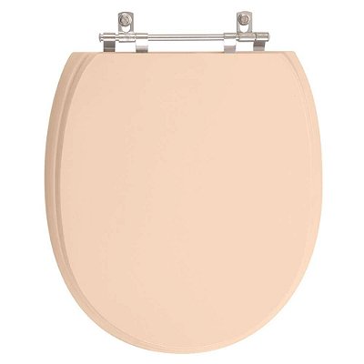 Assento Sanitário Poliester De Ville Rosa Floral para vaso Deca