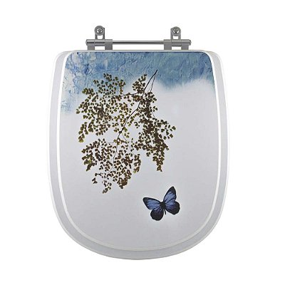 Tampa de Vaso Decorado Borboleta Dona Beja para bacia Santa Clara