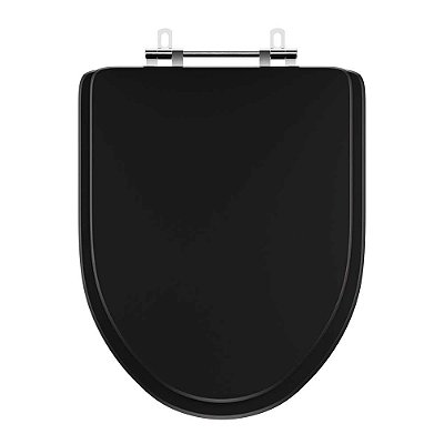 Assento Sanitário Laqueado Gunna Preto para vaso Eternit