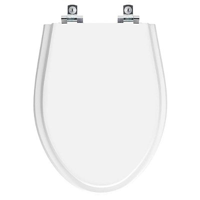 Assento Sanitário Laqueado Soft Close Branco Oval Alongado para vaso Acqualive