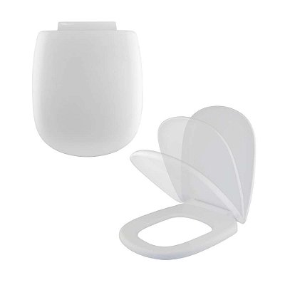 Assento Sanitario com Amortecedor Flox Branco para vaso Fiori