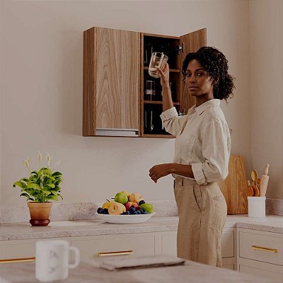 Armário Despensa Suspenso Cozinha 30cm Freijó