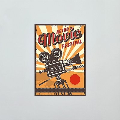 Ímã: Retro Movie Festival - 8x5cm - Lacrado