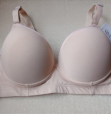 Sutiã básico plus size bege com bojo e aro