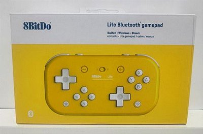 Controle 8 Bitdo Lite Bluetooth Amarelo - Nintendo Switch / Android / PC - Semi-Novo