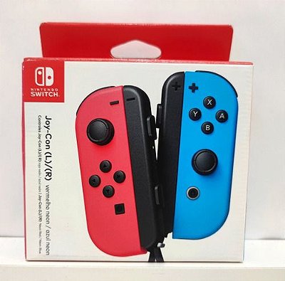 Joy Con Neon Red / Neon Blue - Nintendo Switch - Semi-Novo