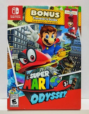 Super Mario Odyssey + Traveler's Guide - Nintendo Switch - Semi-Novo