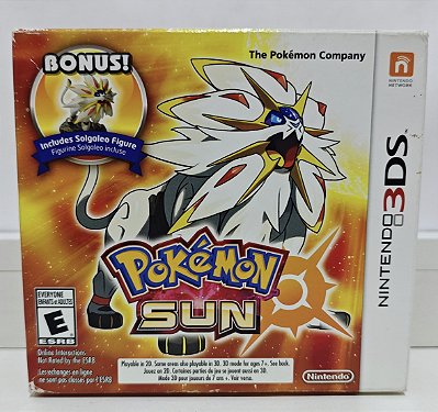 Pokemon Sun + Solgaleo Figure - Nintendo 3DS - Semi-Novo