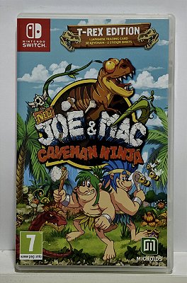 New Joe & Mac Caveman Ninja T-Rex Edition - Nintendo Switch - Semi-Novo