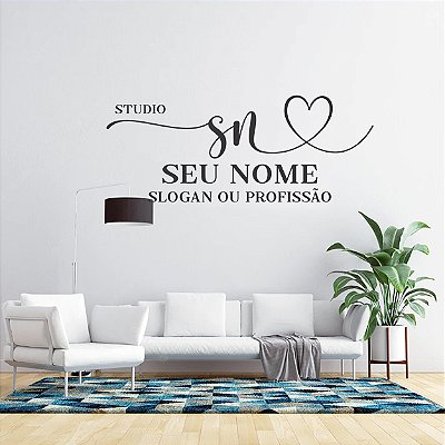 Adesivo de logotipo para parede Personalizado 50cm x 50cm
