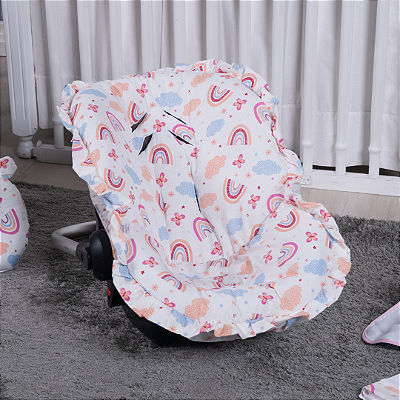 Capa Para Bebê Conforto Universal Arco-íris