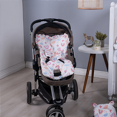 Capa De Carrinho Novo Colchonete De Bebê Universal Arco-íris