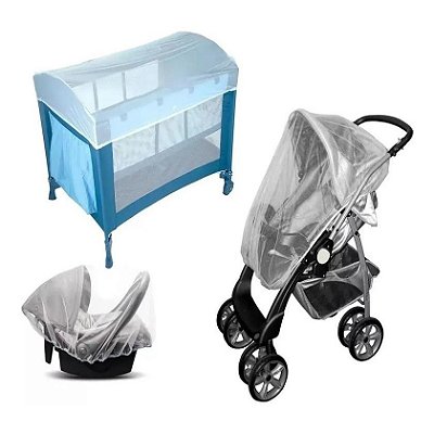 Mosquiteiro Para Carrinho Bebê Conforto e Berço Desmontável