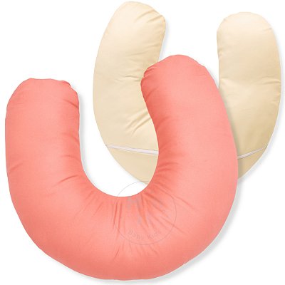 Almofada De Amamentação Micropercal 400 Fios Rose e Palha